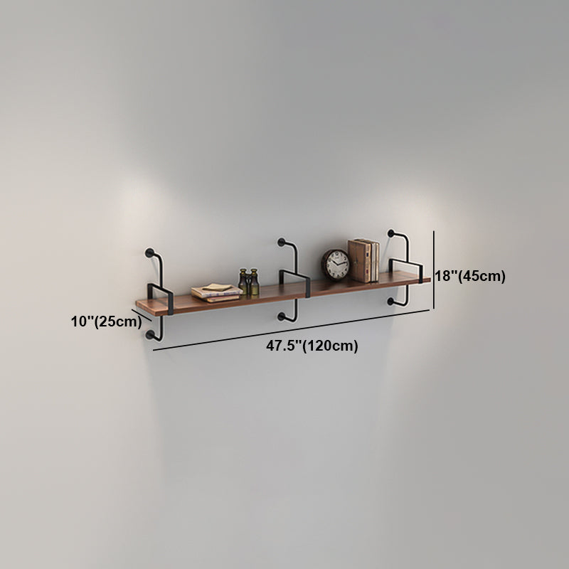 Wall Mounted Bookcase Shelf Industrial Rectangular Shelves for Study Room