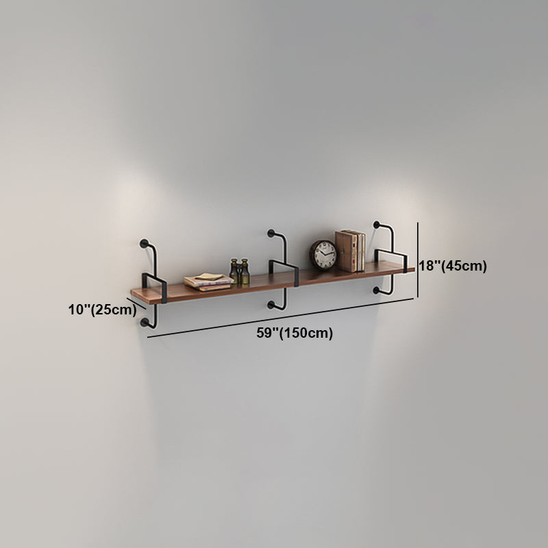 Wall Mounted Bookcase Shelf Industrial Rectangular Shelves for Study Room