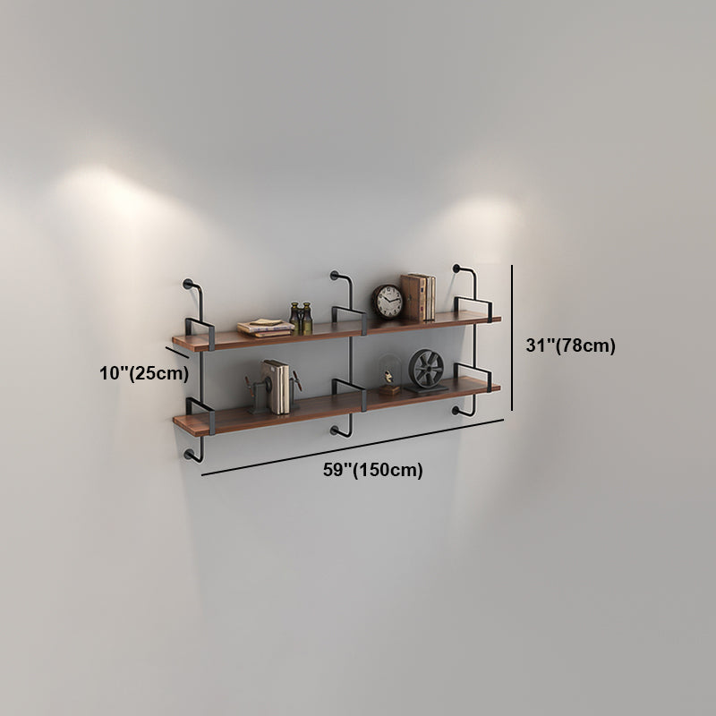 Wall Mounted Bookcase Shelf Industrial Rectangular Shelves for Study Room