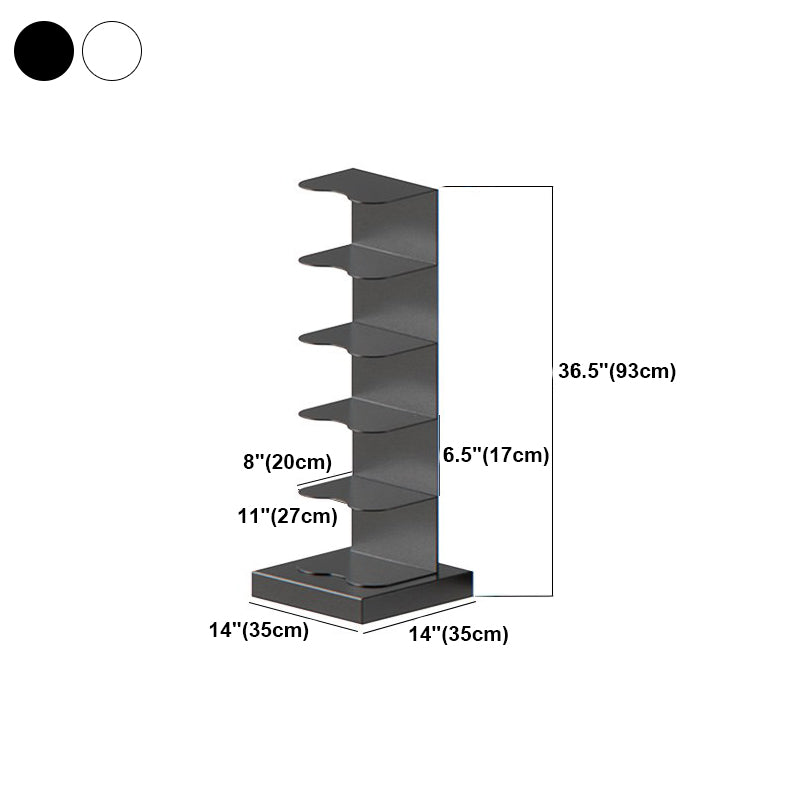 Metal Geometric Bookcase Contemporary Style Vertical Book Shelf