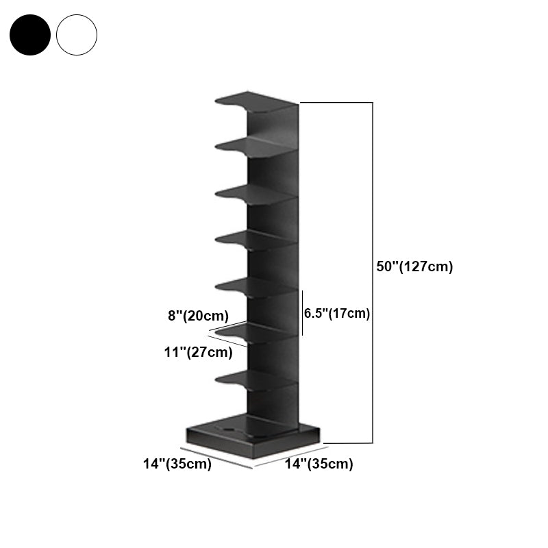 Metal Geometric Bookcase Contemporary Style Vertical Book Shelf