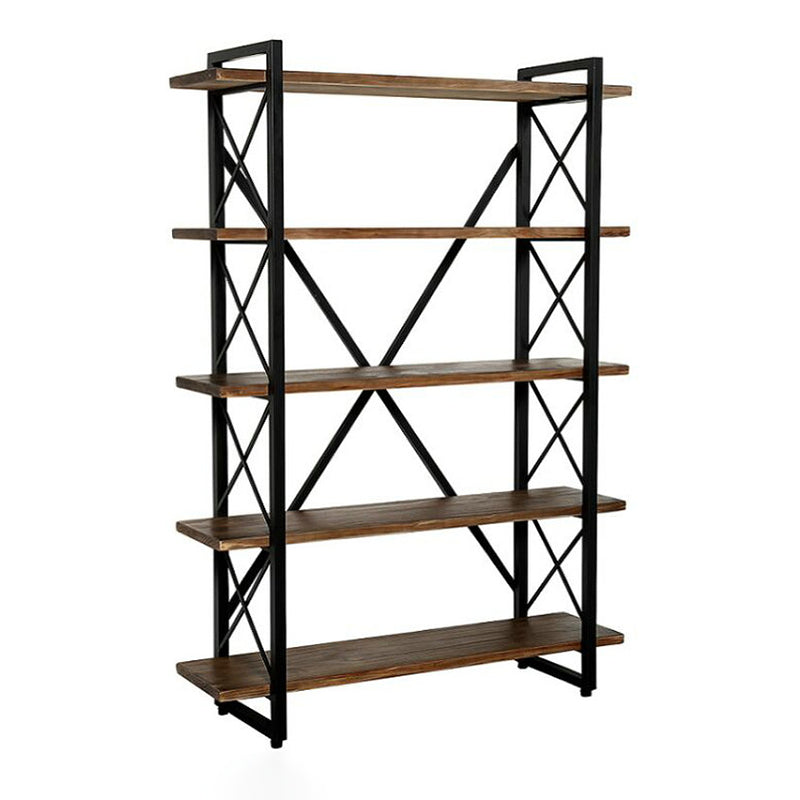 Industrial Style Etagere Bookshelf Open Shelf Bookcase with Rectangular Shelves