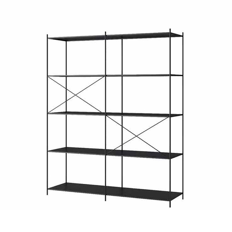 Modern Metal Bookcase Shelf Rectangular Open Bookcase with Shelves