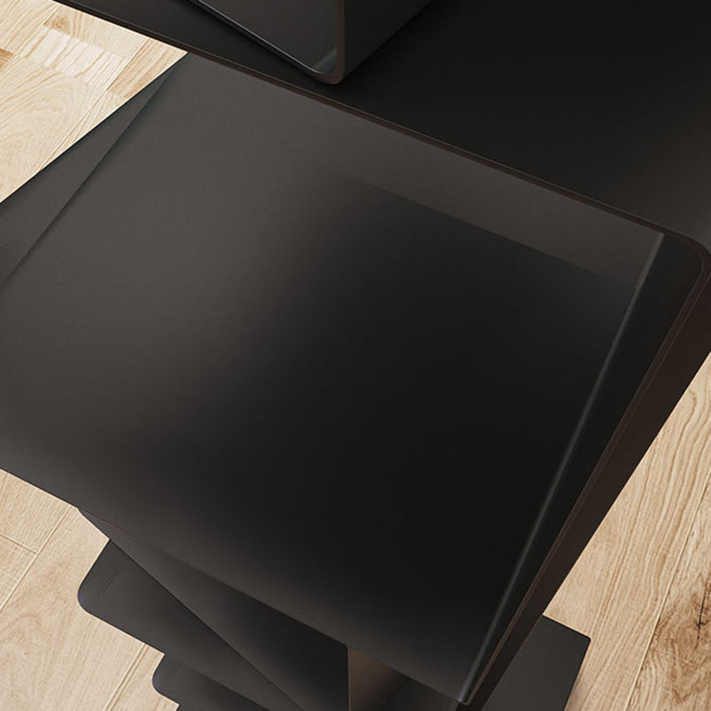 Scaffali di libreria in metallo aperto stile moderno con ripiani rettangolari