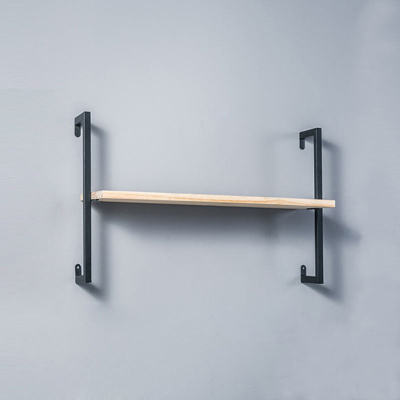 Contemporary Wall Unit Bookshelf with Iron Frame Manufactured Wood Shelf