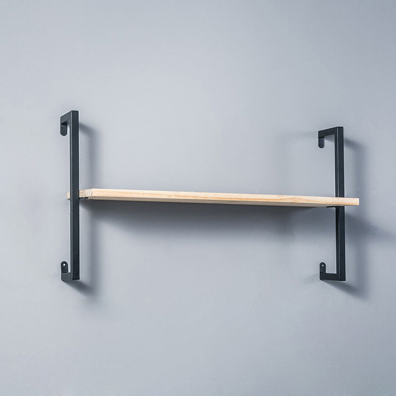 Contemporary Wall Unit Bookshelf with Iron Frame Manufactured Wood Shelf