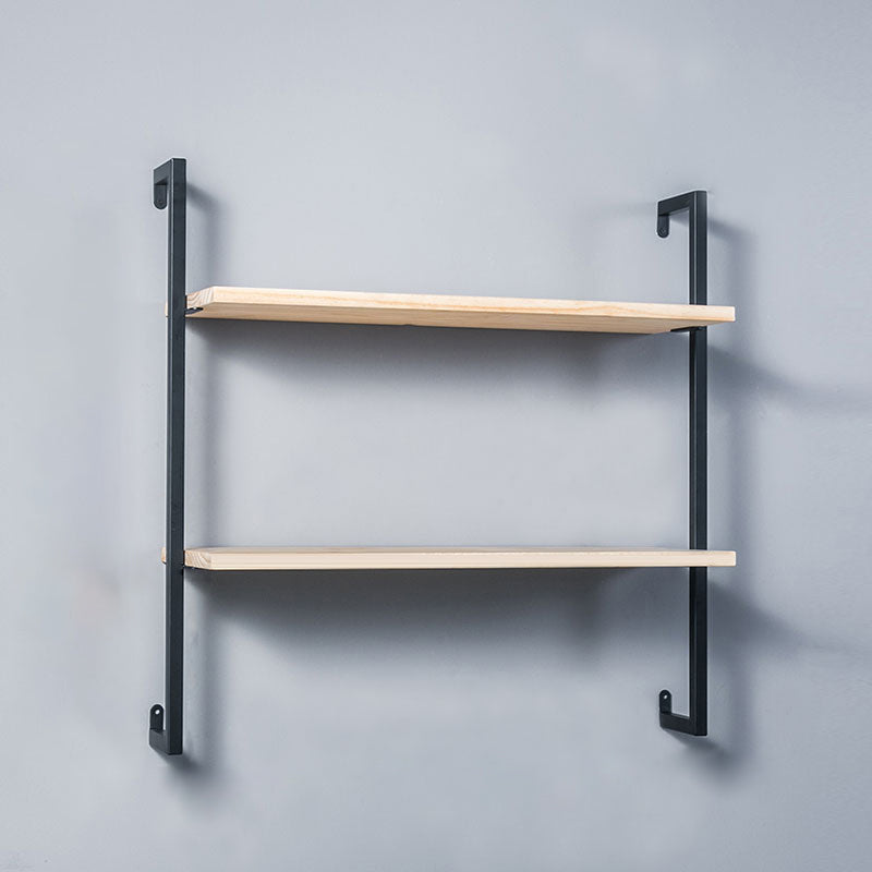 Contemporary Wall Unit Bookshelf with Iron Frame Manufactured Wood Shelf