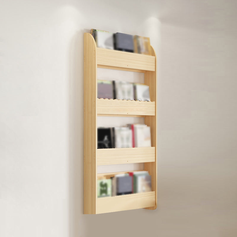 1/2/3/4-Shelf Modern Wall Unit Bookshelf Natural Pine Wood Bookshelf