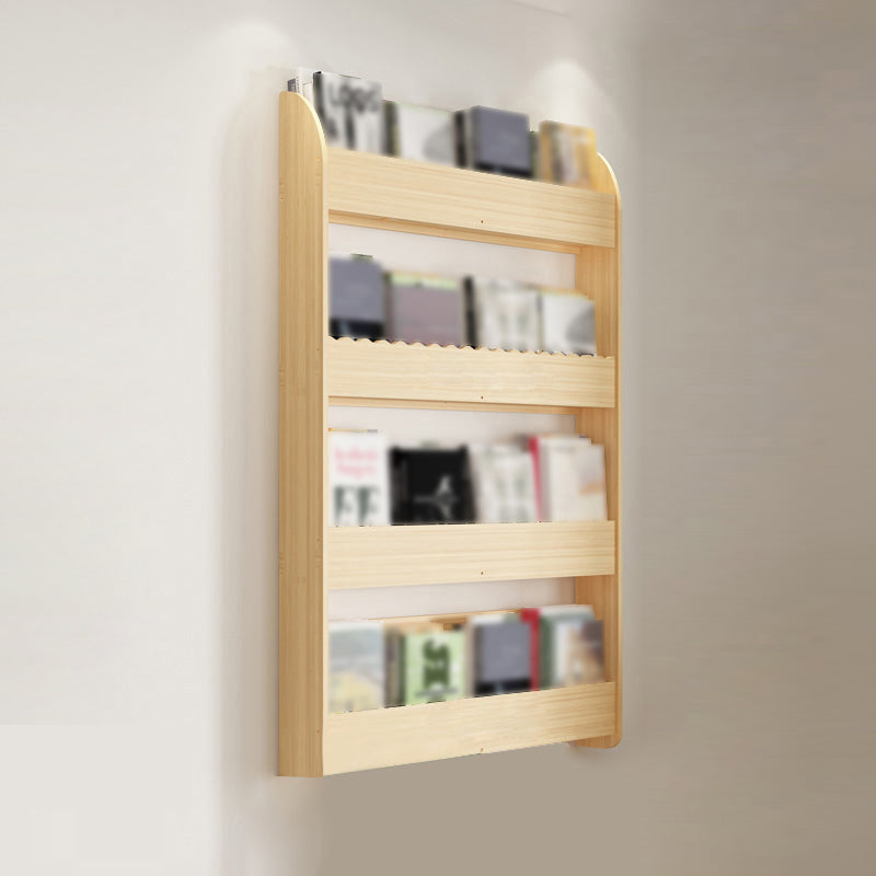1/2/3/4-Shelf Modern Wall Unit Bookshelf Natural Pine Wood Bookshelf