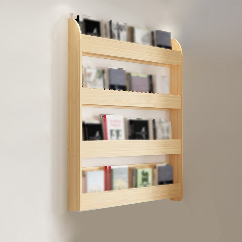 1/2/3/4-Shelf Modern Wall Unit Bookshelf Natural Pine Wood Bookshelf
