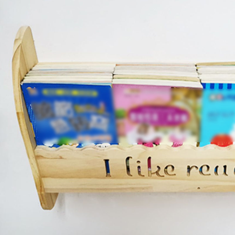 1/2/3/4-Shelf Modern Wall Unit Bookshelf Natural Pine Wood Bookshelf