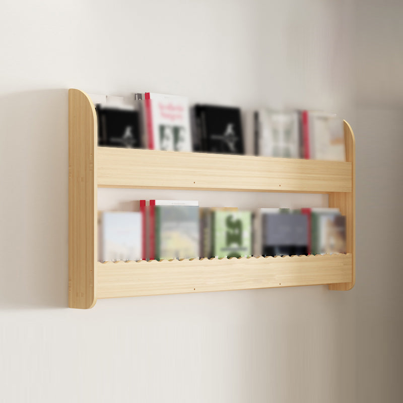 1/2/3/4-Shelf Modern Wall Unit Bookshelf Natural Pine Wood Bookshelf