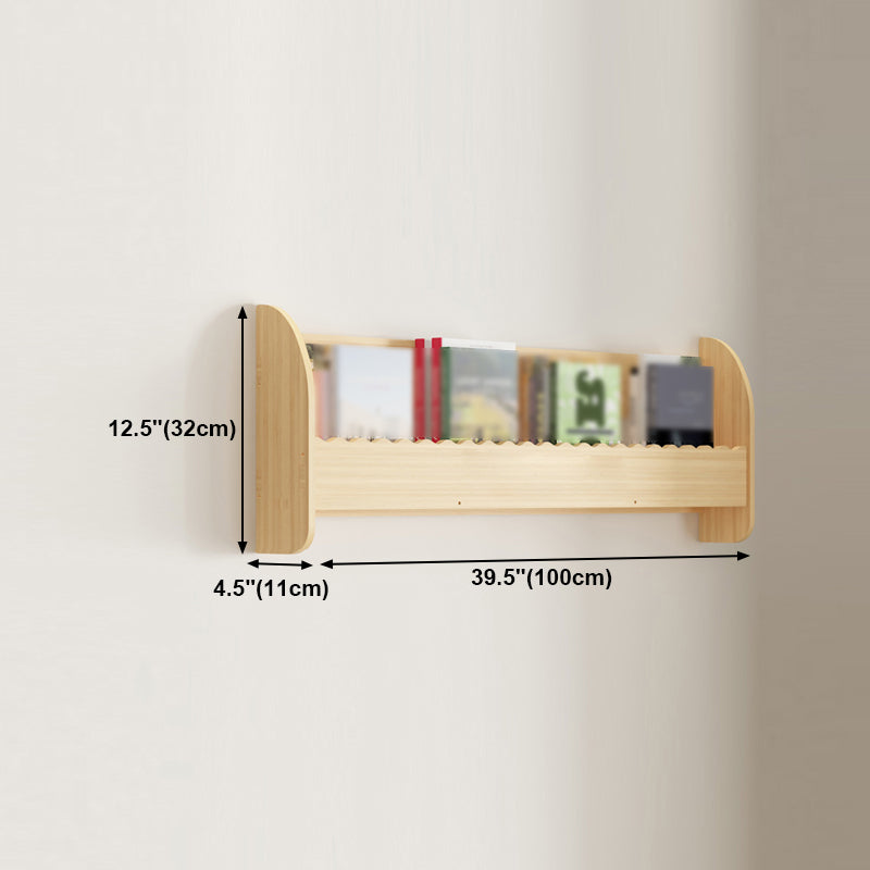1/2/3/4-Shelf Modern Wall Unit Bookshelf Natural Pine Wood Bookshelf