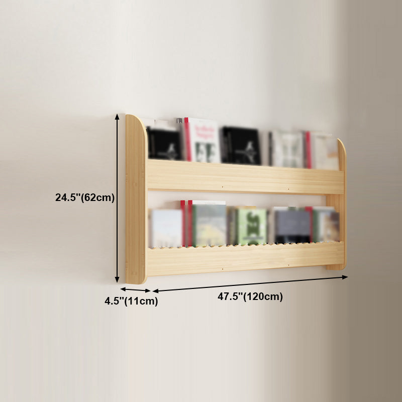 1/2/3/4-Shelf Modern Wall Unit Bookshelf Natural Pine Wood Bookshelf
