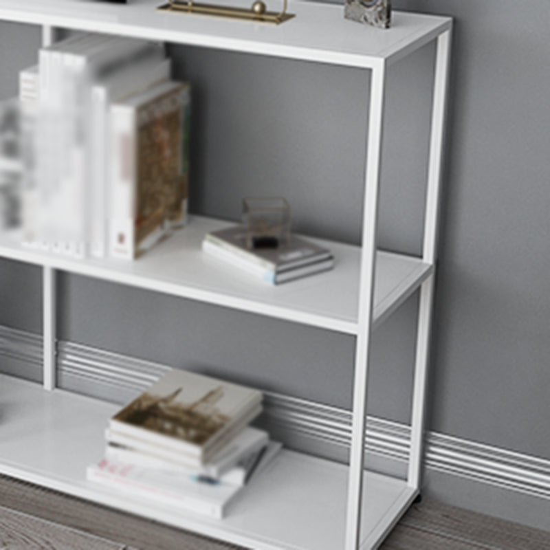 Open Metal Bookcase Industrial Rectangular Shelve for Study Room