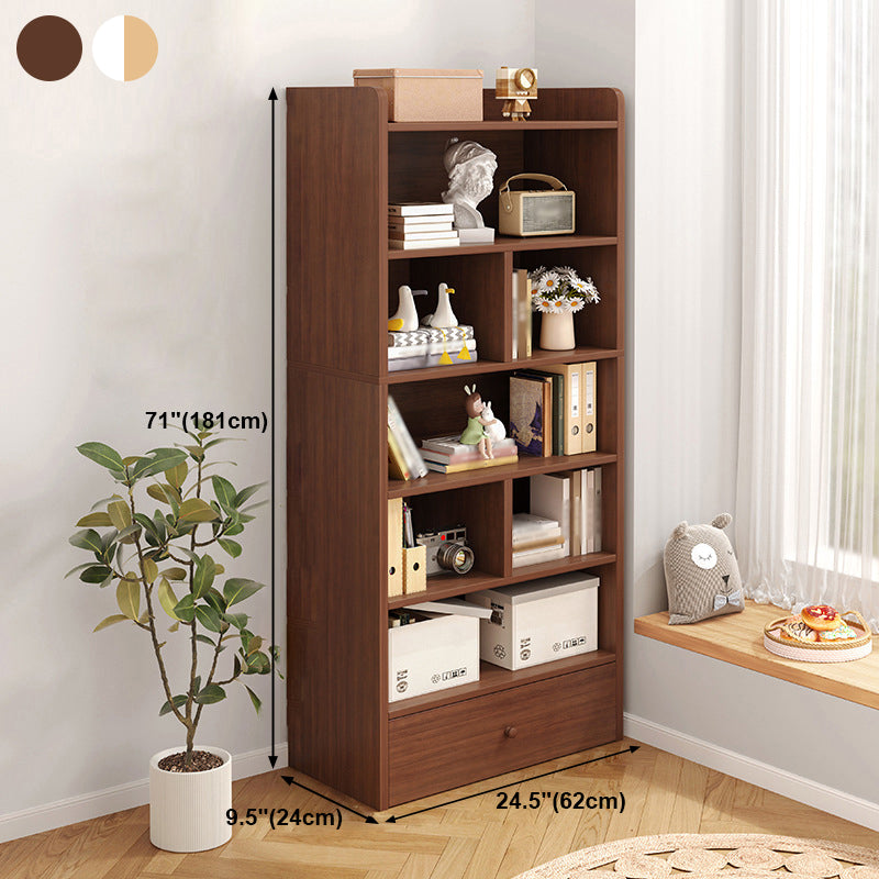 Scaffali di libreria standard moderni chiusi libreria con cassetto in legno ingegnerizzato