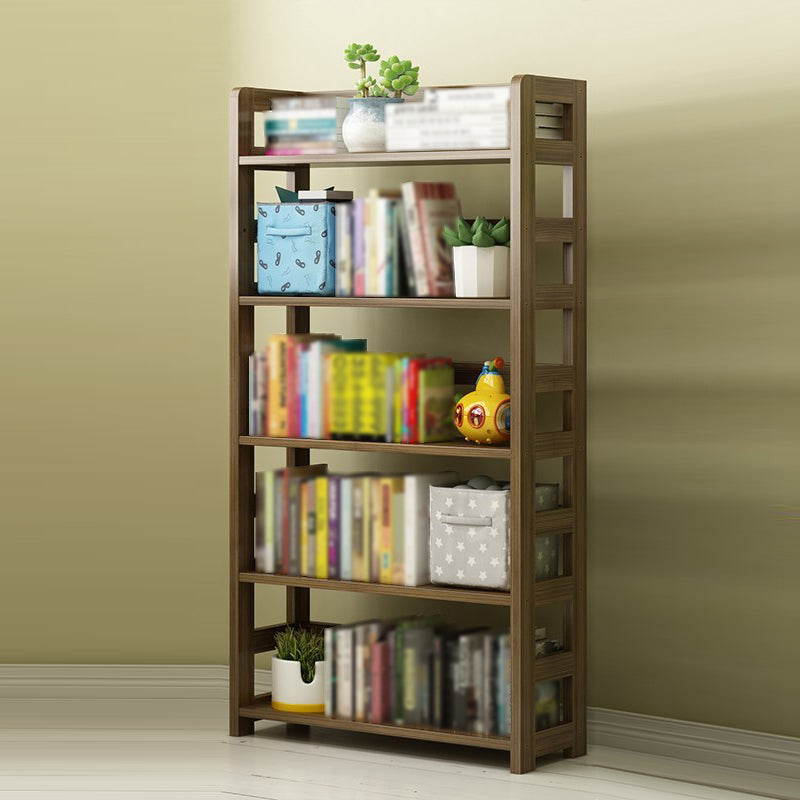 3/4/5-Shelf Modern Open Etagere Bücherregal Massivholz vertikaler Bücherregal