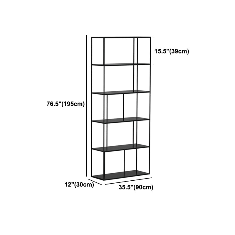 Metal Etagere Bookcase Industrial Open Back Bookshelf para la oficina en casa