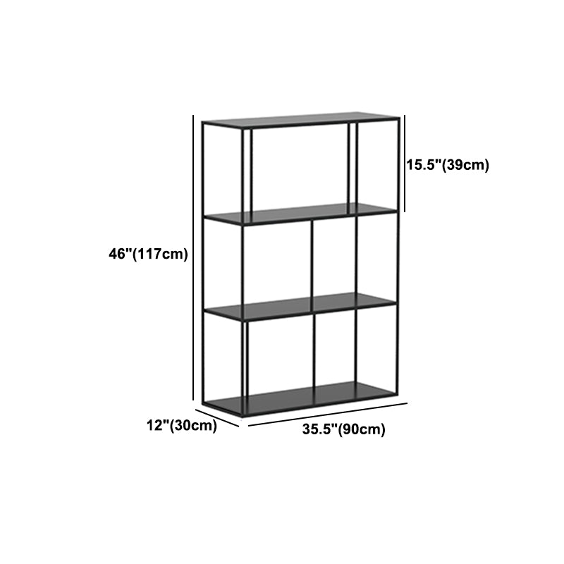 Metal Etagere Bookcase Industrial Open Back Bookshelf para la oficina en casa