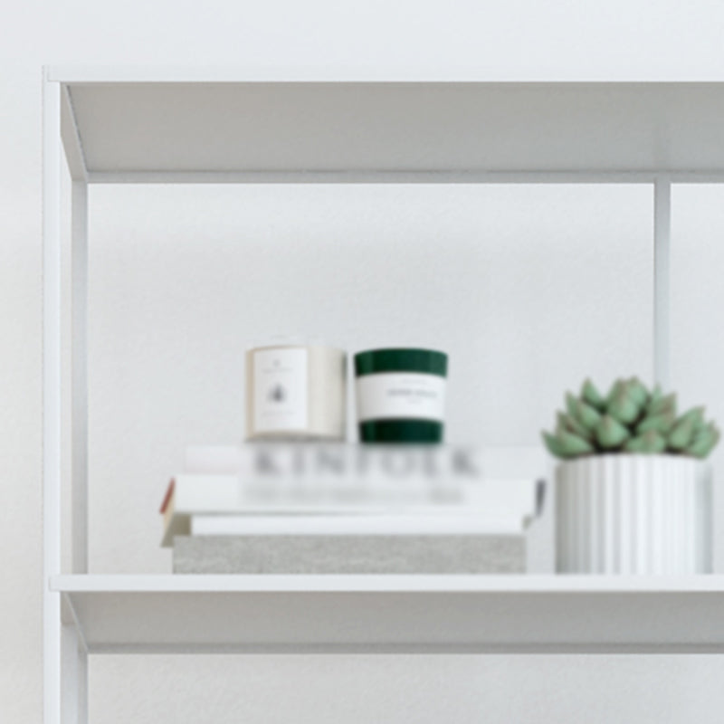 Industrial Style Open Bookcase with Metal Rectangular Shelves
