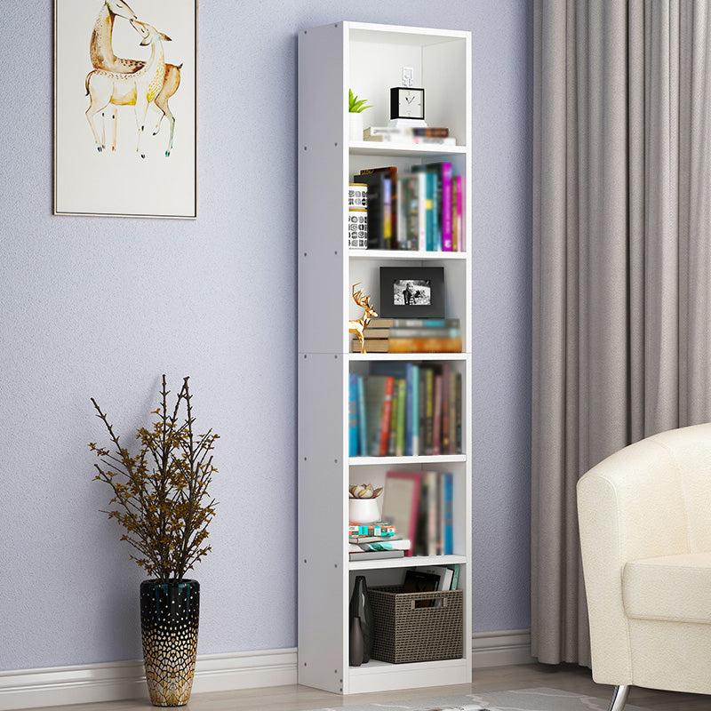 Modern Style Bookcase Closed Back Rectangular Shelf Bookcase for Study Room