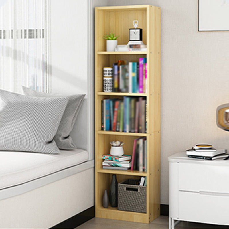 Modern Style Bookcase Closed Back Rectangular Shelf Bookcase for Study Room