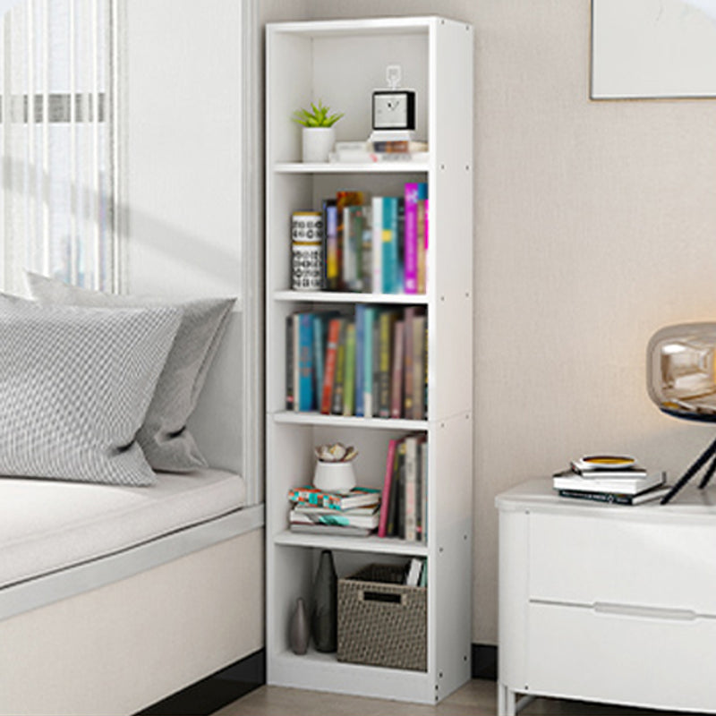 Modern Style Bookcase Closed Back Rectangular Shelf Bookcase for Study Room