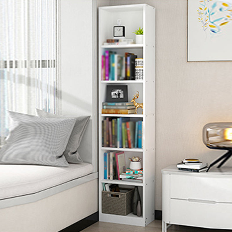 Modern Style Bookcase Closed Back Rectangular Shelf Bookcase for Study Room