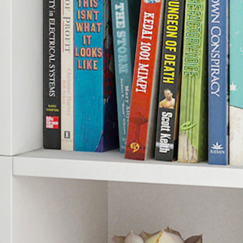 Modern Style Bookcase Closed Back Rectangular Shelf Bookcase for Study Room