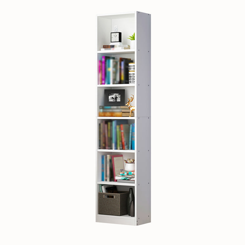 Modern Style Bookcase Closed Back Rectangular Shelf Bookcase for Study Room