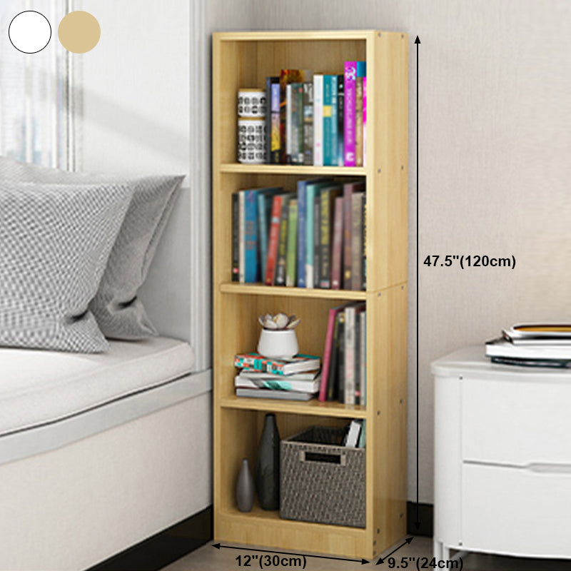 Modern Style Bookcase Closed Back Rectangular Shelf Bookcase for Study Room