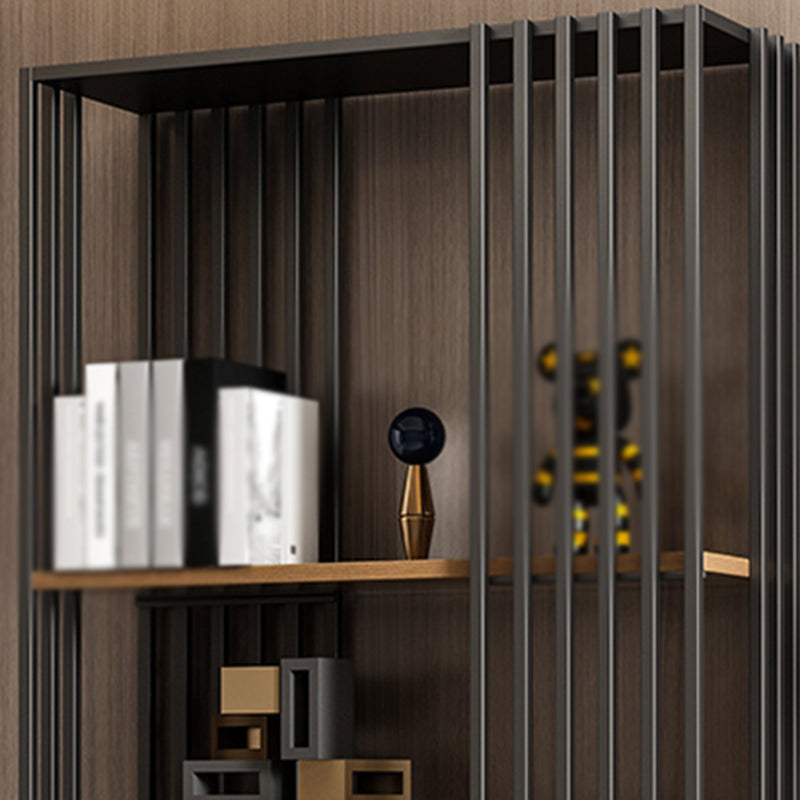 Modern Style 4-Shelf Bookshelf Open Black Shelf Bookcase for Study Room