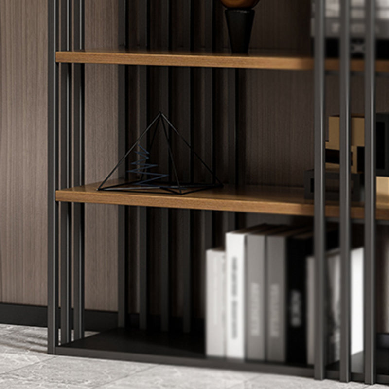 Modern Style 4-Shelf Bookshelf Open Black Shelf Bookcase for Study Room