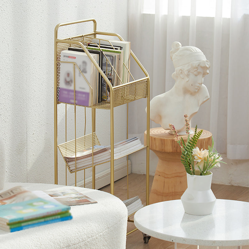 3-Shelf Metal Etagere Bookcase Contemporary Book Shelf,39''H x 11''W