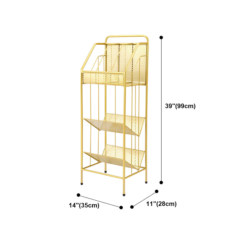 3-Shelf Metal Etagere Bookcase Contemporary Book Shelf,39''H x 11''W