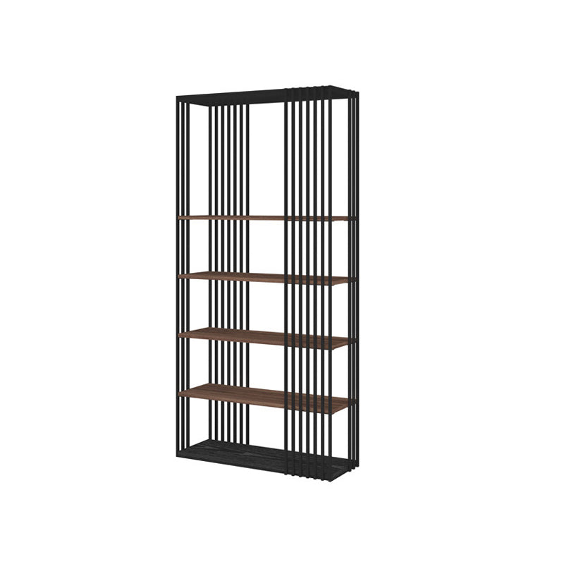 4-Shelf Metal Standard Bookcase Industrial Bookcase for Home Office