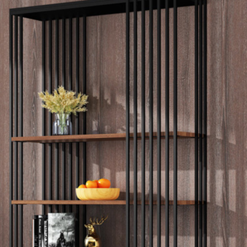 4-Shelf Metal Standard Bookcase Industrial Bookcase for Home Office