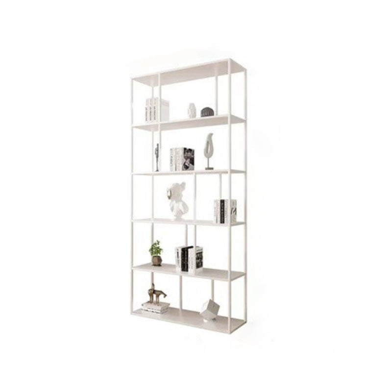 Industrial Metal Etagere Book Shelf with Rectangular Shelves Bookcase