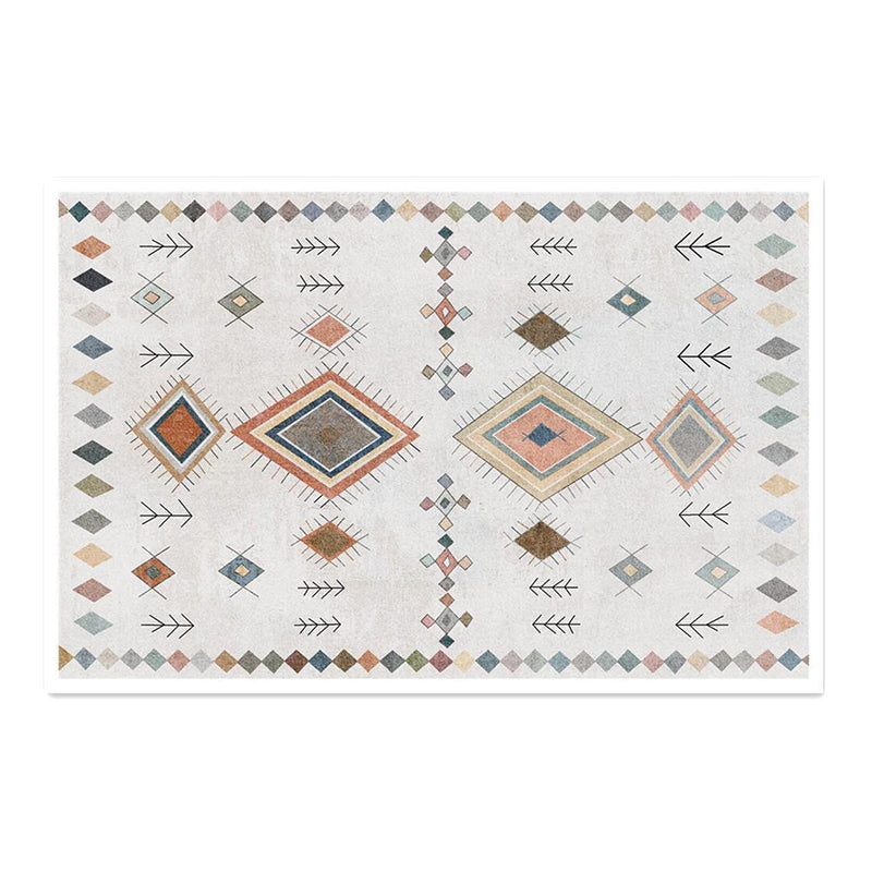 Bohemian Indoor Rug Polyester Area Rug Stain Resistant for Living Room