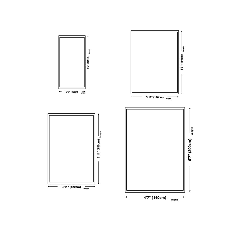 Indoor Rug Polyester Rug Bohemian Stain Resistant Rug for Living Room