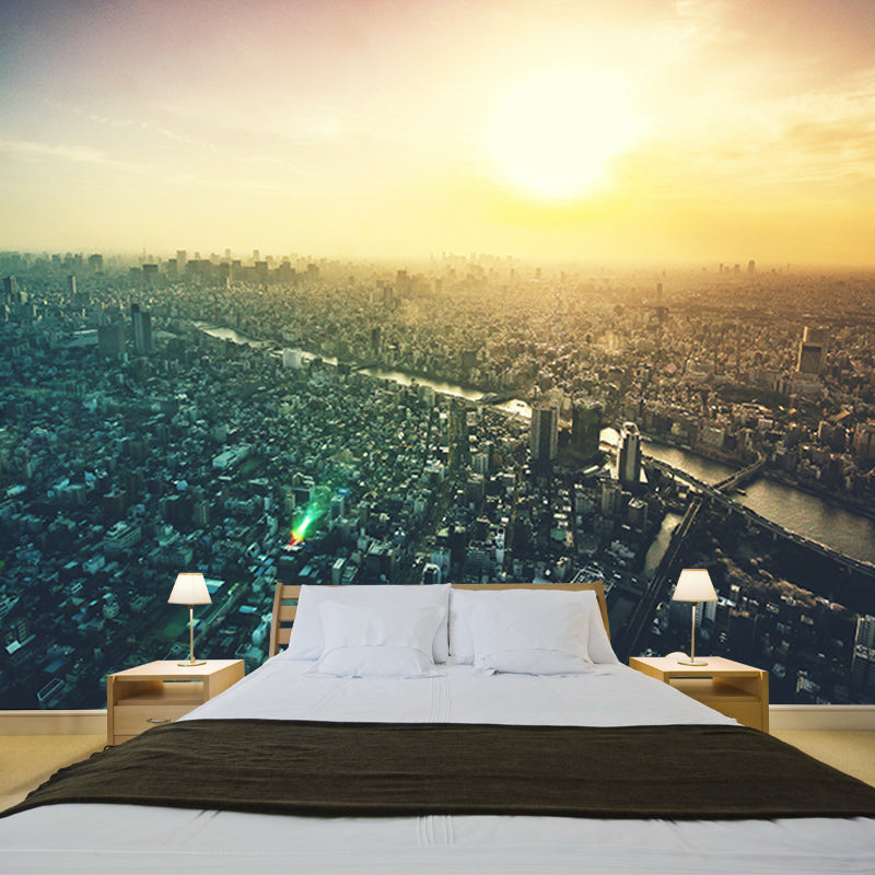 Photography Wall Mural Wallpaper Urban Landscape Sitting Room Wall Mural