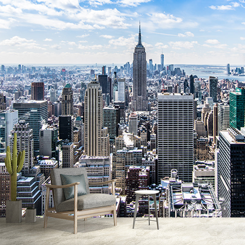 Modern Style Wall Mural Wallpaper Urban Landscape Sitting Room Wall Mural