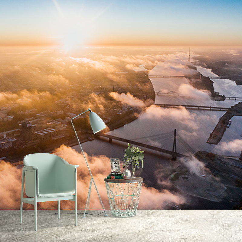 Modern Style Wall Mural Wallpaper Urban Landscape Sitting Room Wall Mural