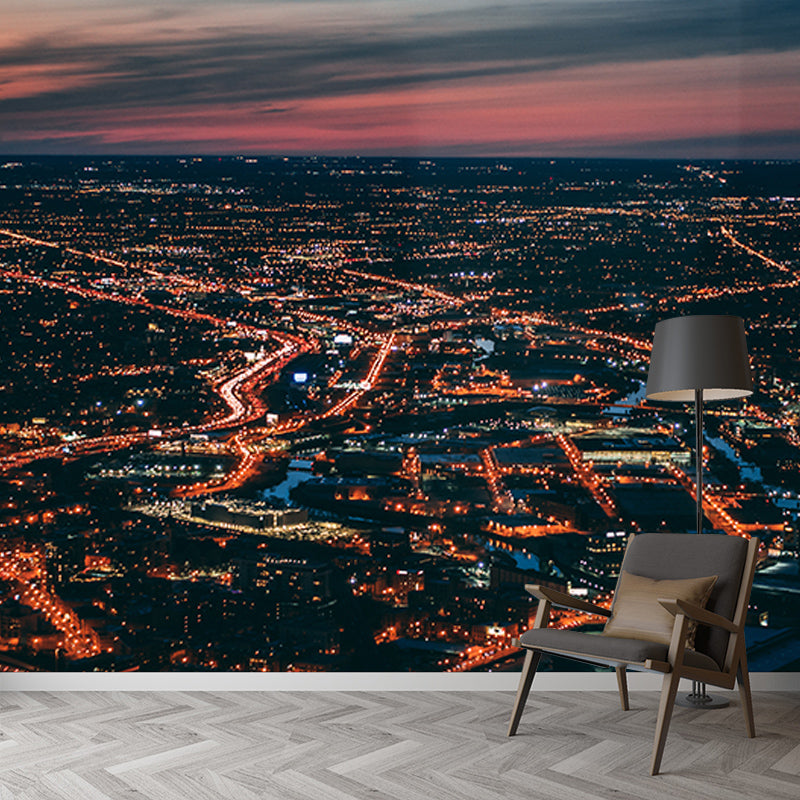 Modern Style Wall Mural Wallpaper Urban Landscape Sitting Room Wall Mural