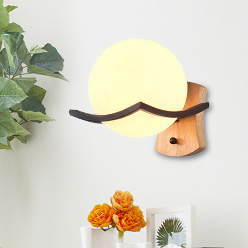 Aplicación de pared global de vidrio de ópalo de la pared nórdica de la sala de estar de la sala de estar de la sala de estar en la madera