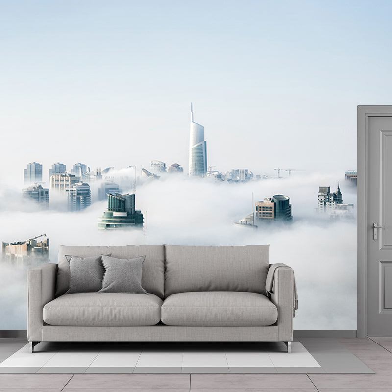 Environment Friendly Resistant Mural Wallpaper Urban Landscape Sleeping Room Wall Mural