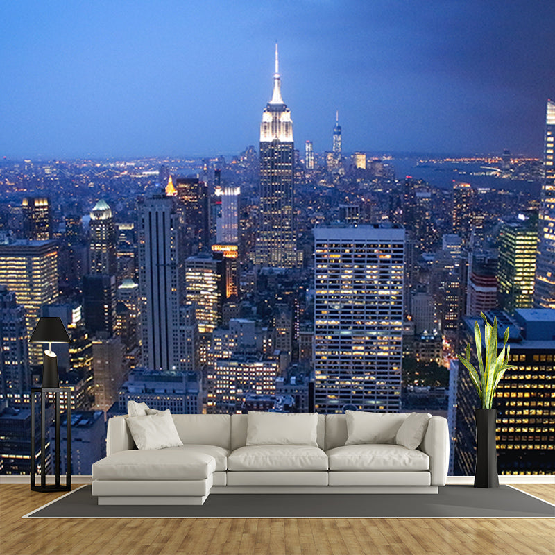 Environment Friendly Resistant Mural Wallpaper Urban Landscape Sleeping Room Wall Mural