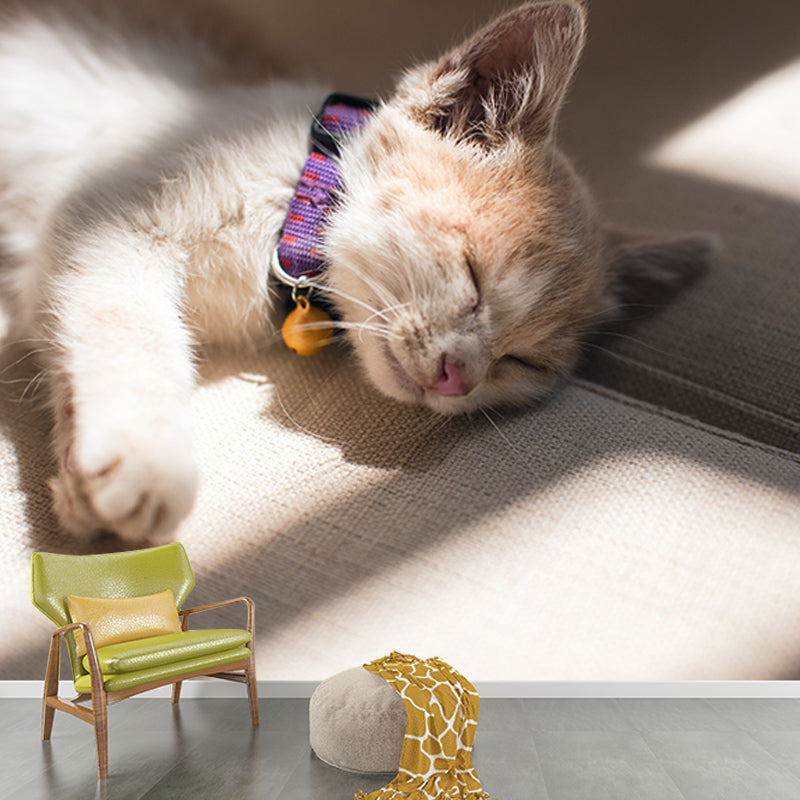 Cute Cats Mildew Resistant Mural Wallpaper Living Room Wall Mural