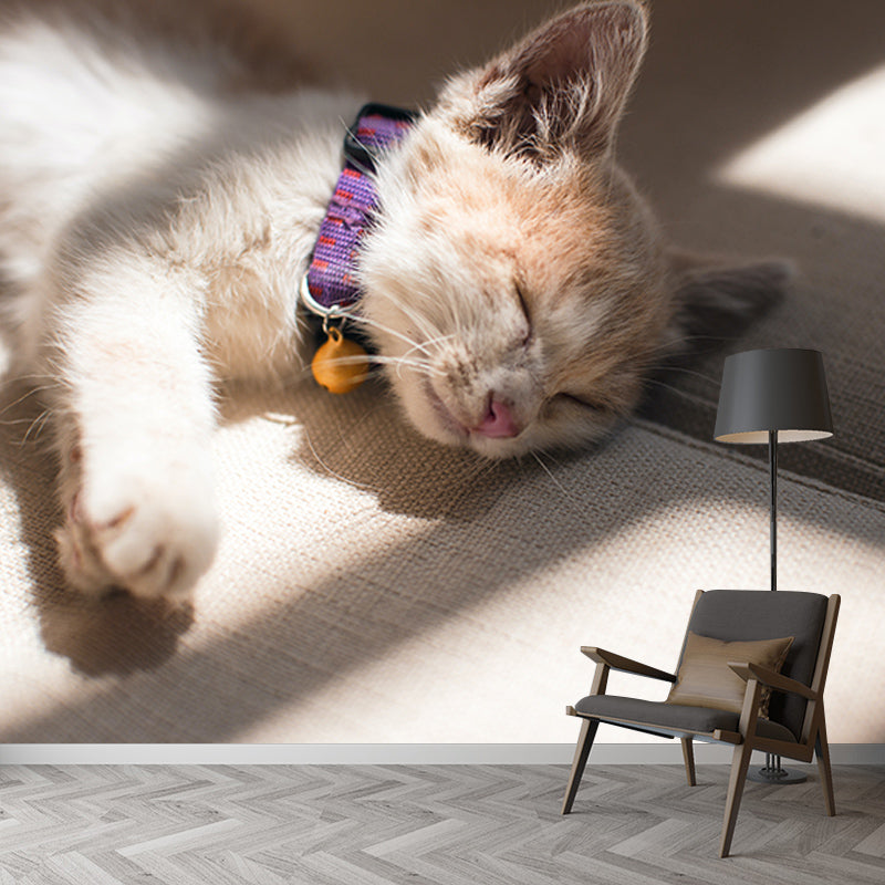 Cute Cats Mildew Resistant Mural Wallpaper Living Room Wall Mural