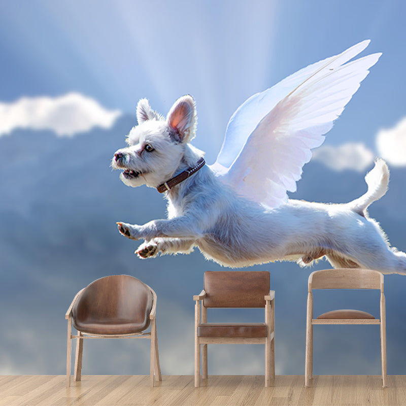 Decorative Photography Mural Wallpaper Cute Dogs Indoor Wall Mural